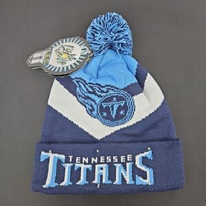 Foco Tennessee Titans NFL LED‎ Light Up Winter Pom Beanie Blue White New